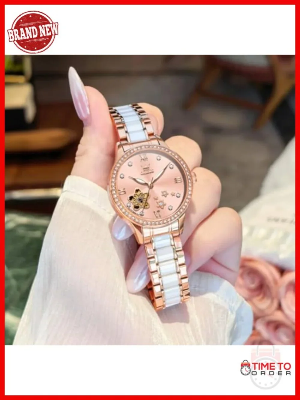 Automatic Self Winding Dress Watch Ceramic Strap